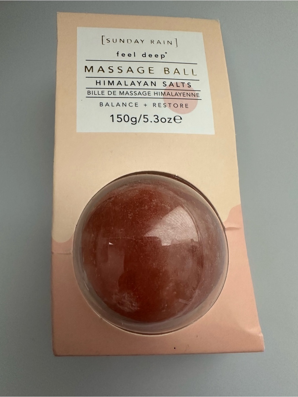 Sunday Rain Feel Deep Himalayan Salts Massage Ball 5.3 oz